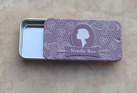 Vintage Needle Box Violet Delight