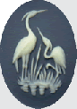 Kelmscott Cranes on Black Needleminder
