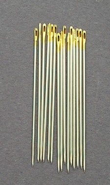 Bulk Premium Gold Eye Brazilian Milliner Needles size 1 (15)