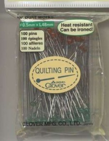 Clover 2509 CV Quilting Heat Resistant Fine Pin size 30 (100)