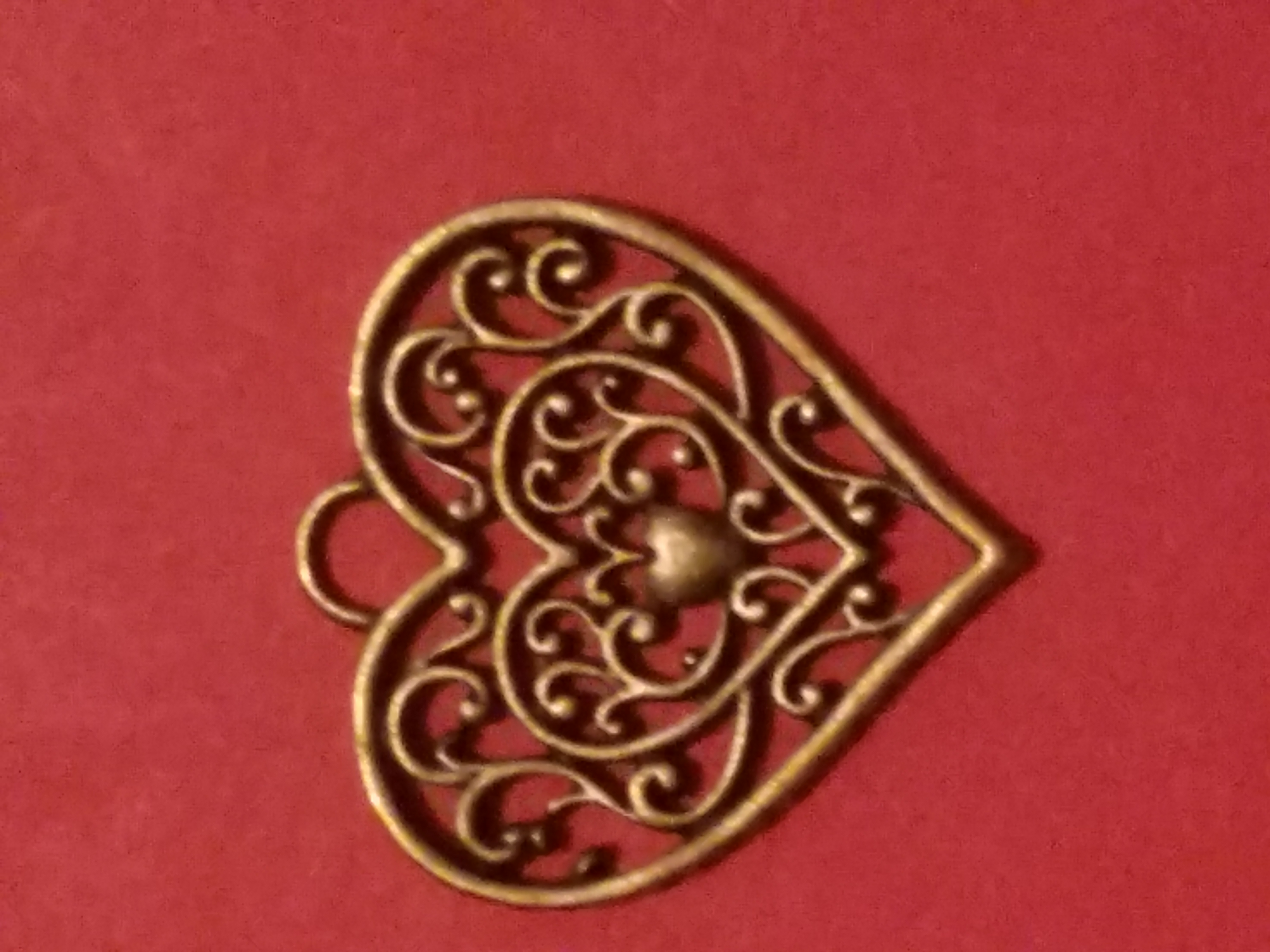 Antique Charms Love Heart