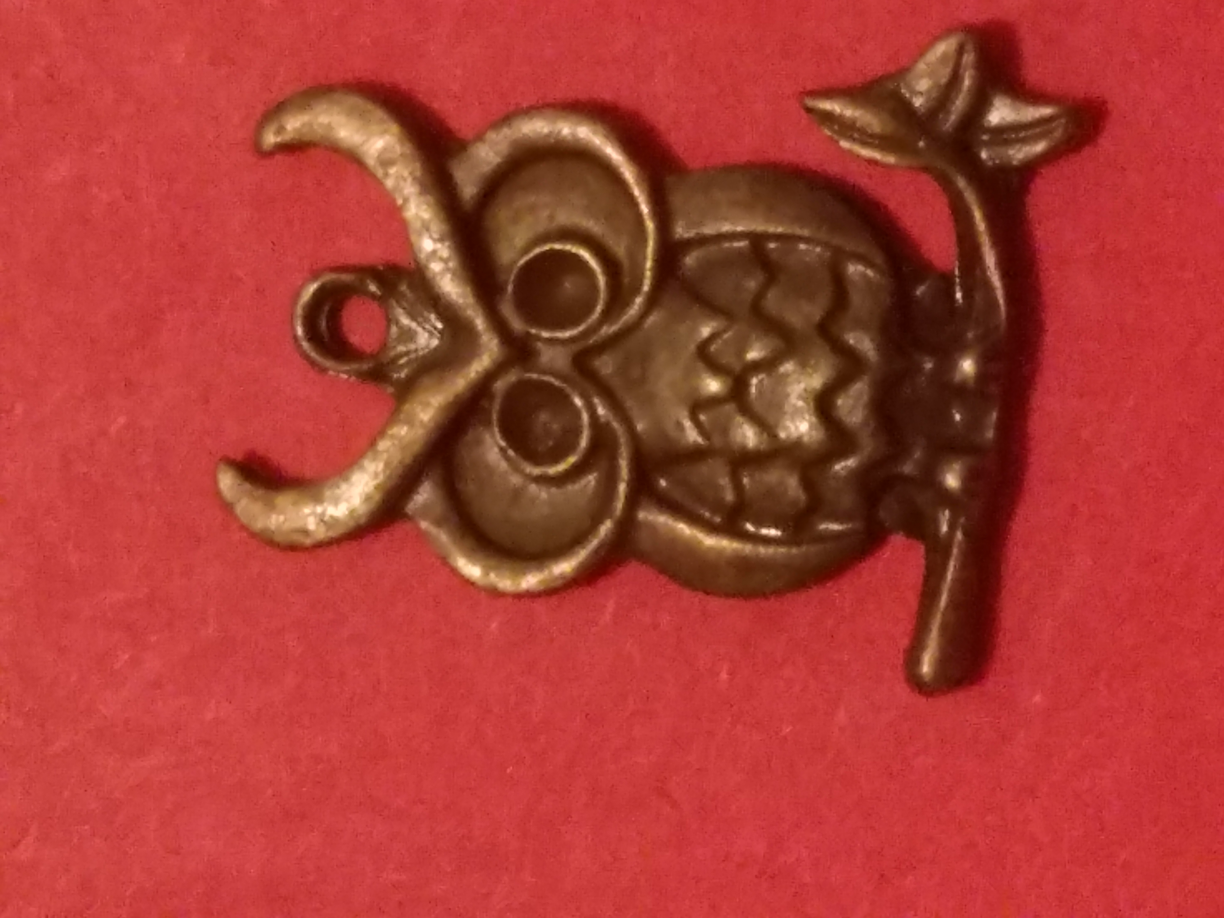 Antique Charms Owl on Branch 2