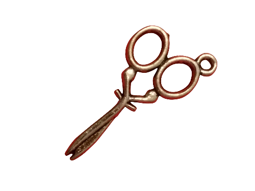 Antique Charms  Scissors 2 Silver