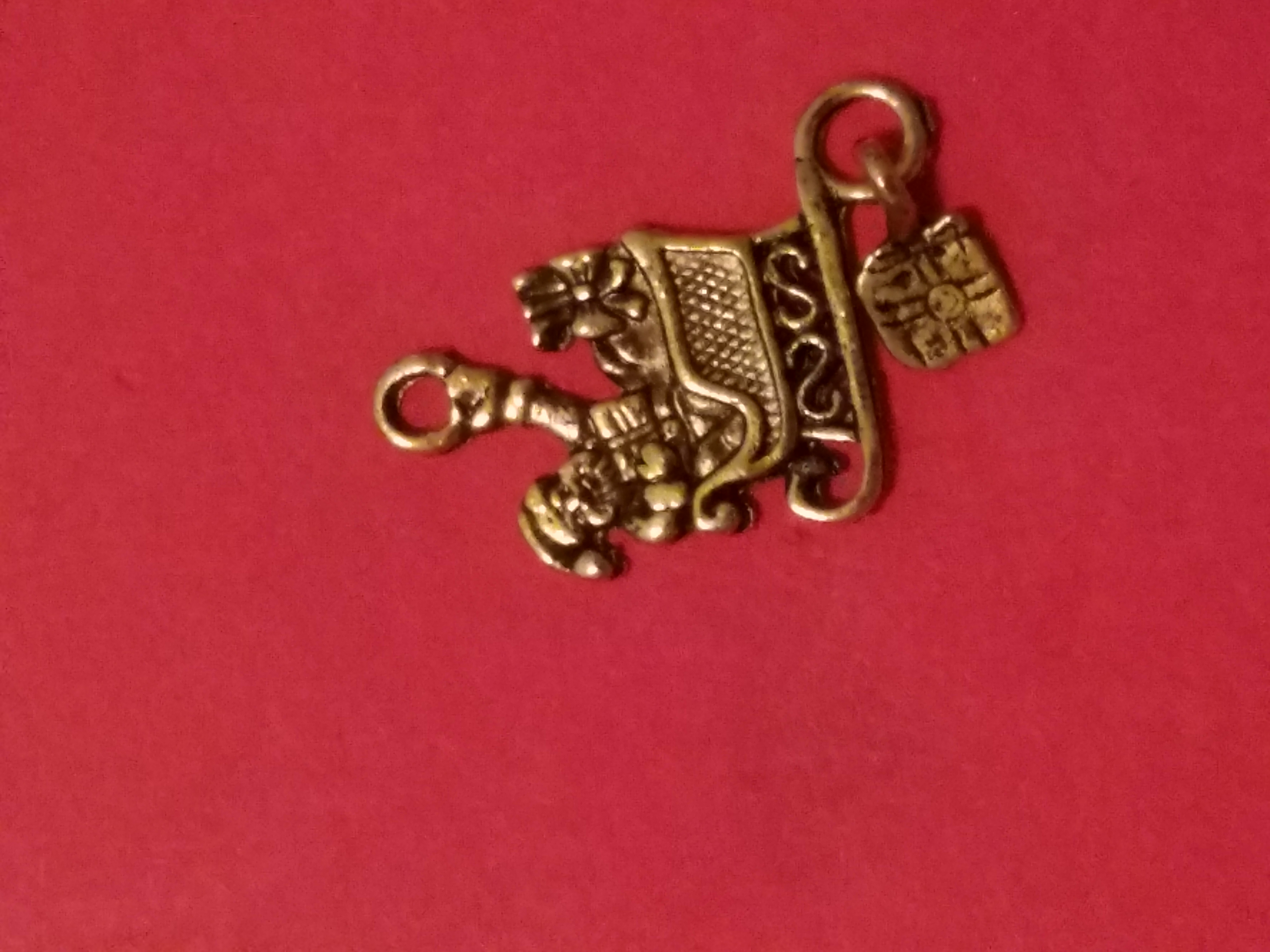 Antique Charms Santa on Sleigh 2