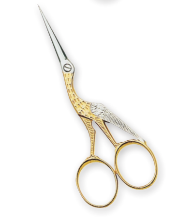 Dovo 202453 4 1/2 Inch Gold Plated Stork Scissors