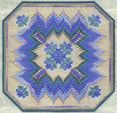 Bargello and Violets Laura J