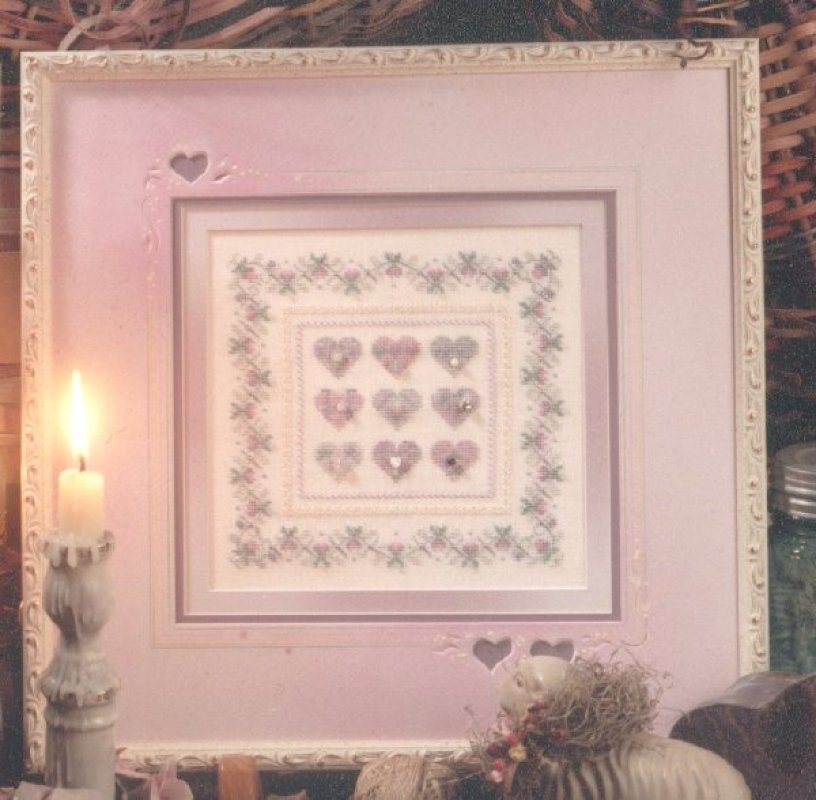 Shepard's bush Charmed Hearts Kit w/ thread and FabricChart Special