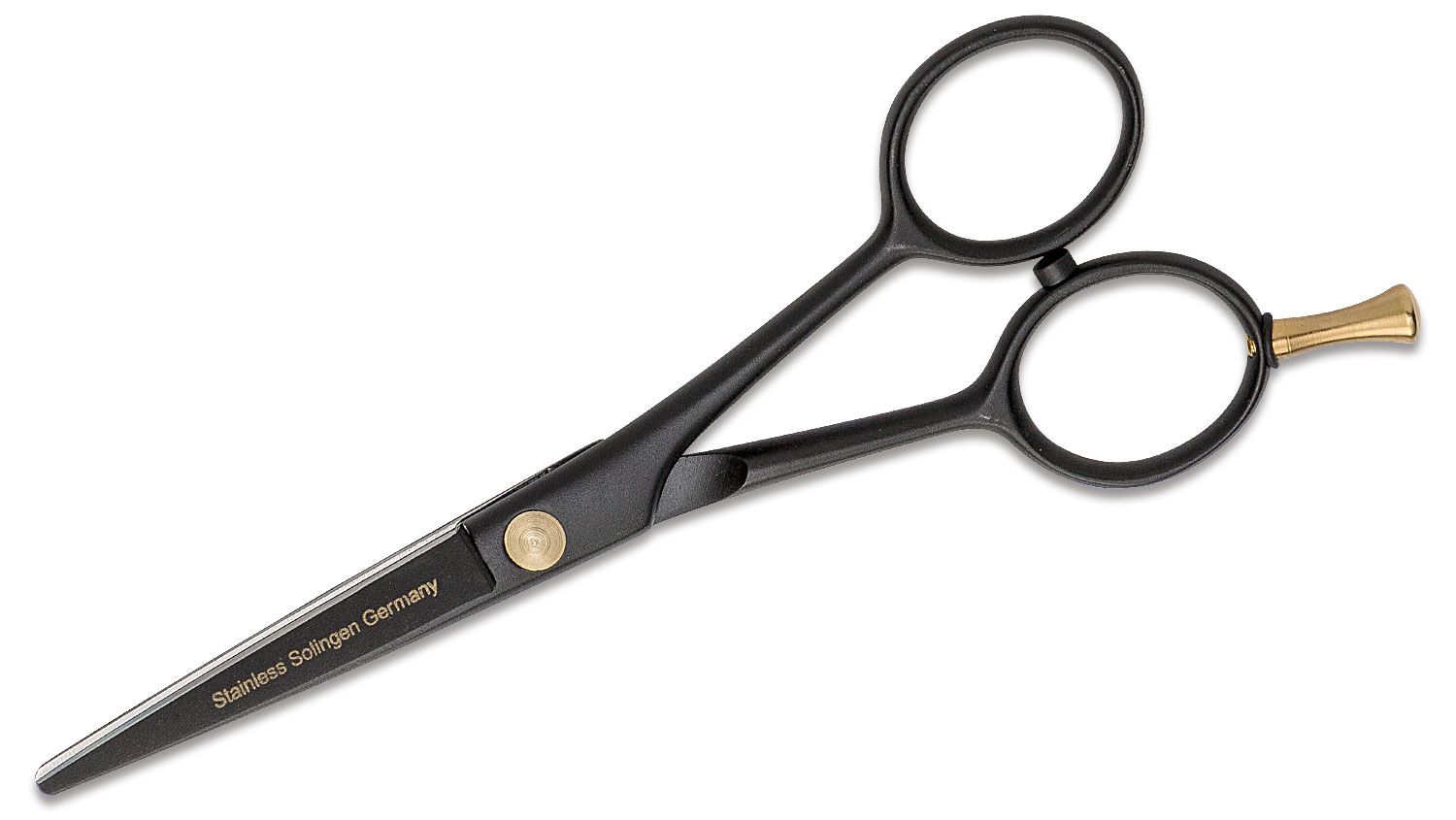 Dovo 2045085 5 Inch Black and Gold Hair cutting Shears
