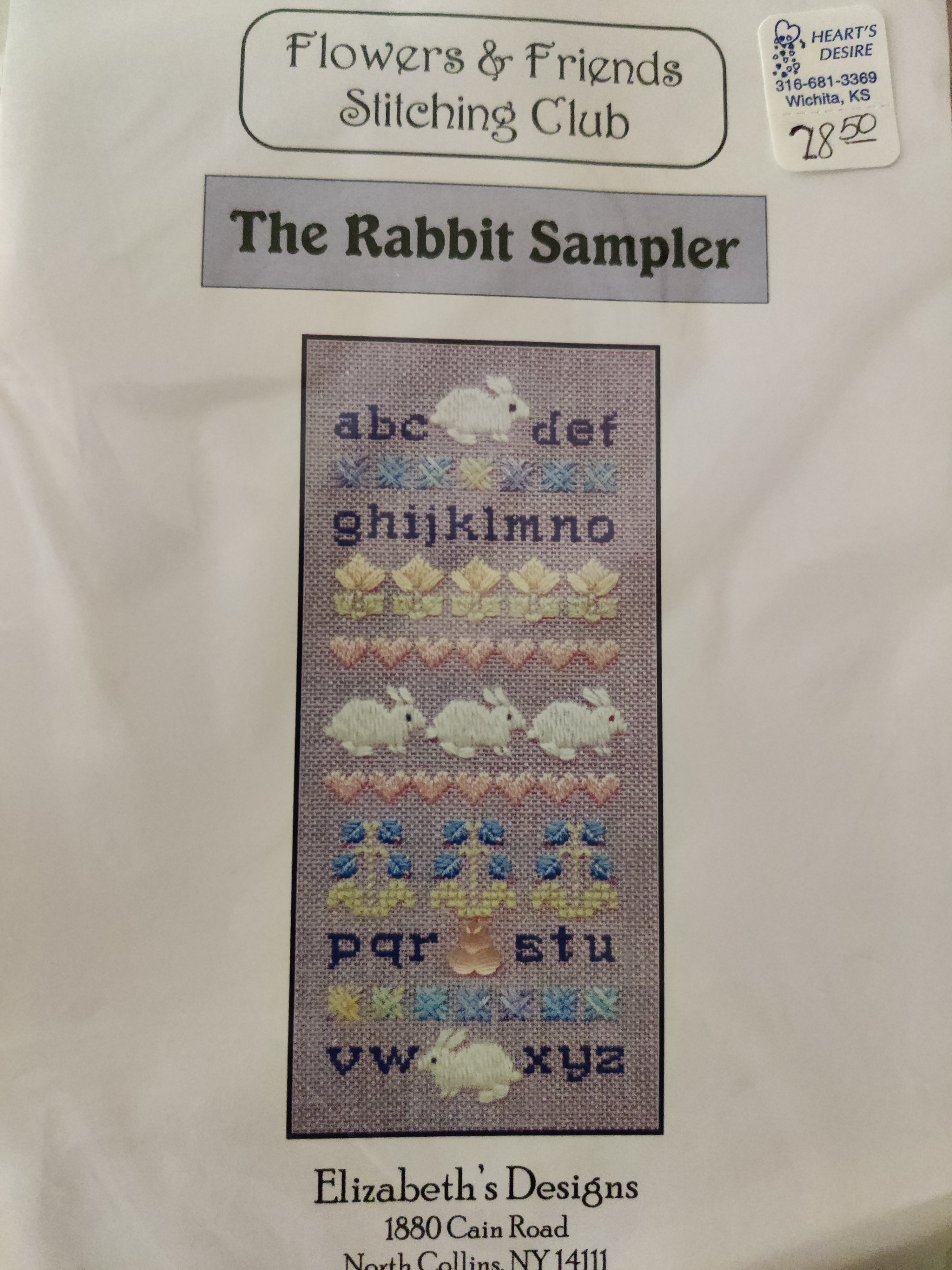 Flowers & Friends The Rabbit Sampler Chart Special