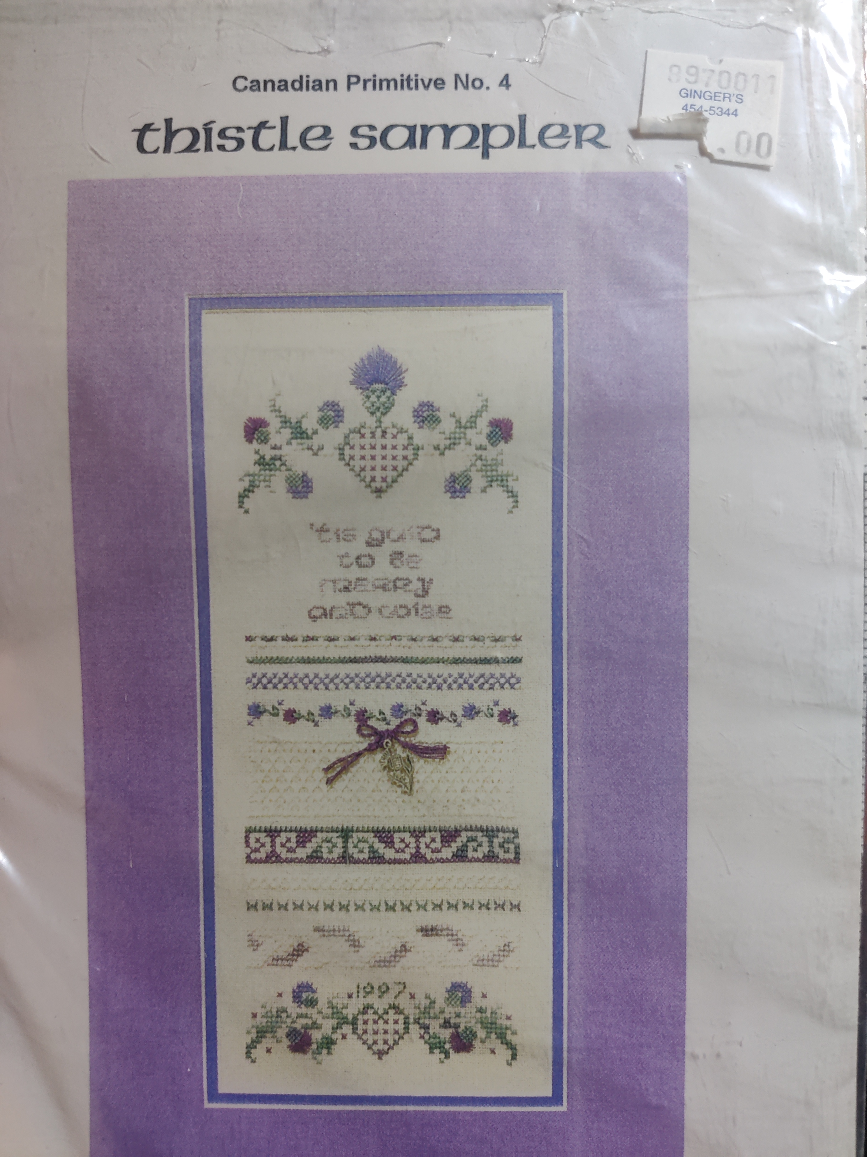Thistle Sampler w/ Charm Chart Special