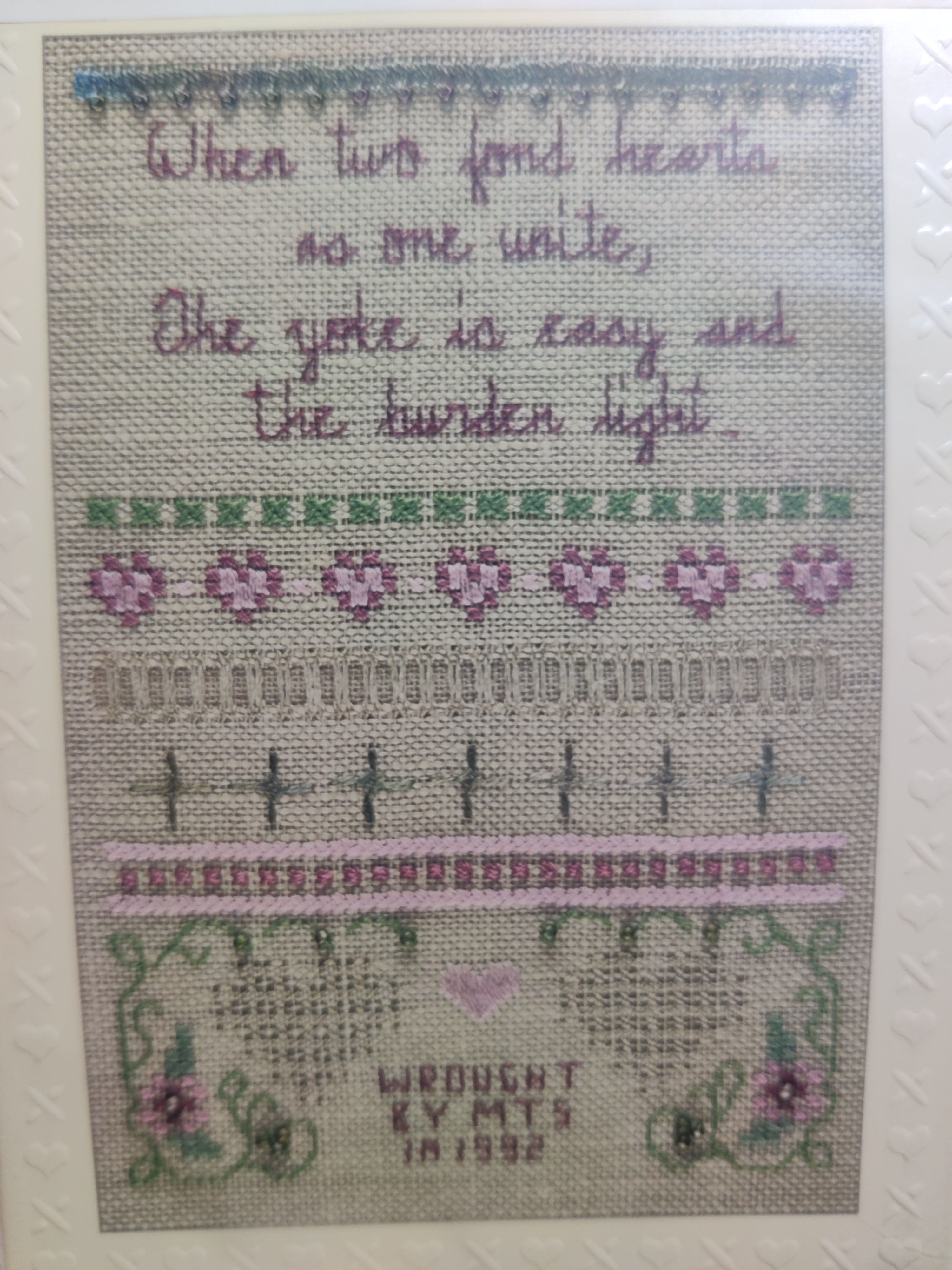 Sampler Keepsake Wrought Chart Special