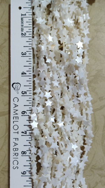 Mother of Pearl Stars 10 mm 1 Strand (45 stars)