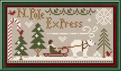 LHN 2014 North Pole Express Kit Chart with threads