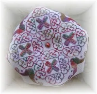 Caron Wildflowers Fiesta stitched sample