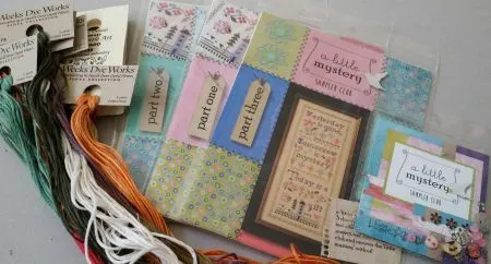 Lizzie Kate A Little Mystery 2015 completed cross stitch sampler