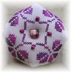 Stitched piece using Valdani Victorian Mauves thread