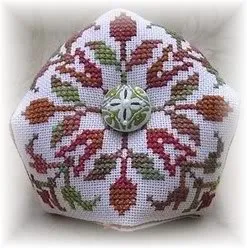 Finished cross stitch piece using Valdani threads