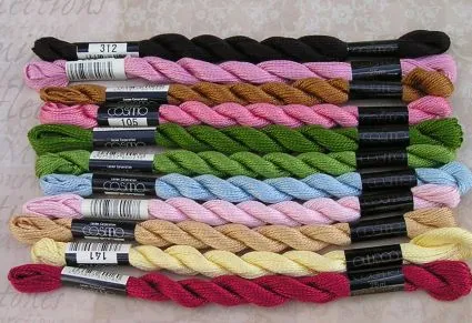 Cosmo Pearl Cotton 5 embroidery thread skeins made in Japan
