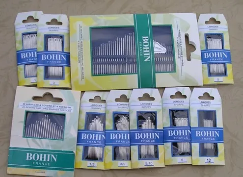 Bohin Sharps hand sewing needles with round eye and sharp point