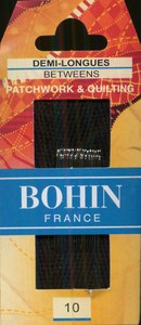 Bohin 0322  Between / Quilting Needles  Sizes 10  (20 needles)