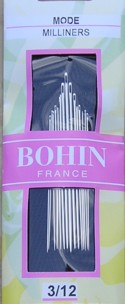 Bohin 0669 Milliners Assort Size 3/12 (15 needles)