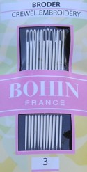 Bohin 0710 Embroidery / Crewel Needles Sizes 3 (12 needles)