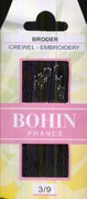 Bohin 0768  Embroidery / Crewel Needles Assorted Sizes 3/9 (15 needles)