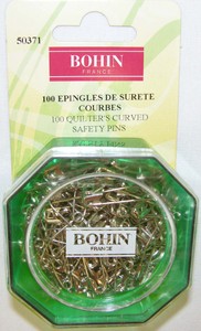 Bohin 50371 Coil Curved Safety Pins size  1/8