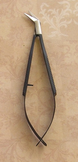 Bohin 98260 Hardanger Superfine Angled Scissor and Tweezer 4-1/3in