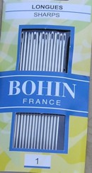 Bohin 0206  Sharps  Size 1 (16 needles)