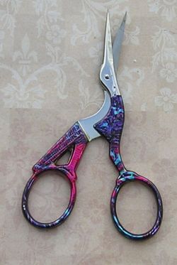 Bohin Multi Color 3 1/2 in  Stork Scissors