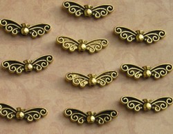 Butterfly Wing Connector Antique Gold (10)