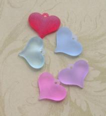 Matt  Resin Hearts (5)