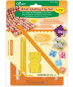 Clover Puff Quilting Clips Set 4 tools in 1 Large 8401