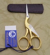 Dovo  202353 3 1/2" Stork Gold With Sheath