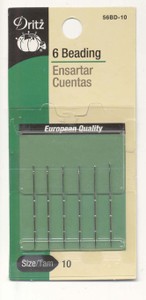 Dritz short beading needles size 10 (6)