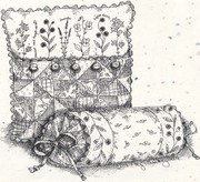 French Cottage Garden Pillows by meg Hawkey