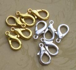 Gold and Silver Plated Lobster Clasp Mixed (10)