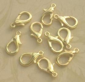 Gold Plated Lobster Clasp 18mm (10)