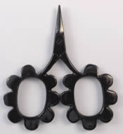 Kelmscott Mini Flower Power 2.5 inch Black  Scissors 
