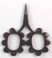 Kelmscott Mini Flower Power 2.5 inch Chocolate Scissors 