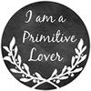 Kelmscott Needleminder I am a Primitive Lover  1 inch