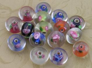 Mixed Lampwork Beads  12mm (10)