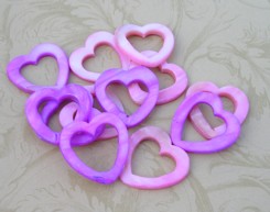 Mother of Pearl Pink and Purple Heart (12 pc) Special