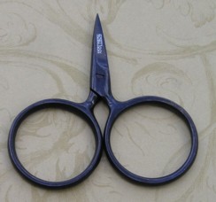 2 1/2 Mini Black Large Ring Scissors