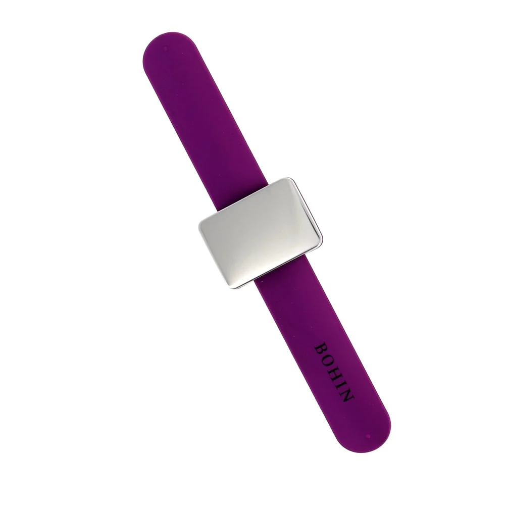 Bohin Magnetic Pincushion Bracelet - Purple 98986