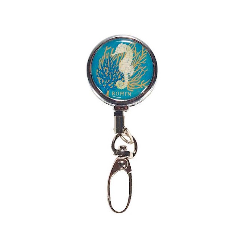 Bohin Retractable Scissors Holder With Snap Hook Seahorse 98848