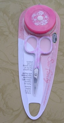 Pink Scissors and Tape Measure Set