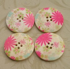 Floral Wood Buttons L120 1.15