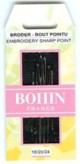 Bohin 0780 Embroidery/Crew  Assorted size 18/20/24 (6 needles)